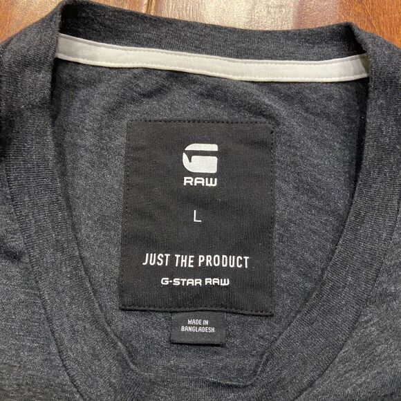 G-Star Raw Basic Fit Radio Tower Logo Dark Grey Cotton T-Shirt Men's Size Large - Picture 6 of 8